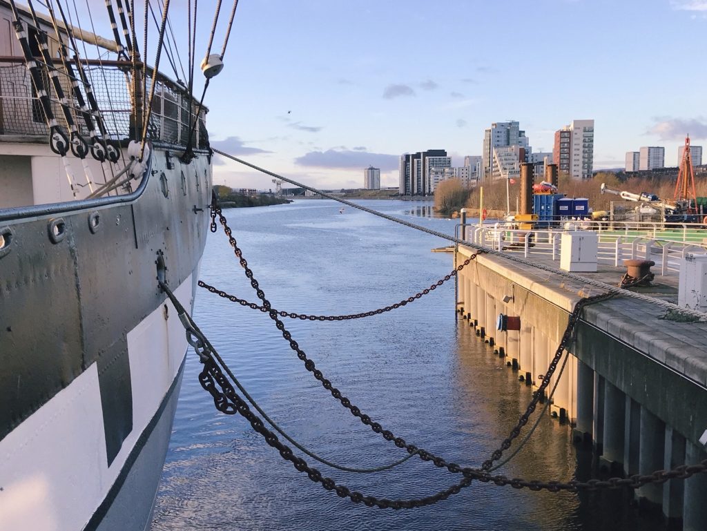 Das Tall Ship im Hafen in meiner Wahlheimat Glasgow